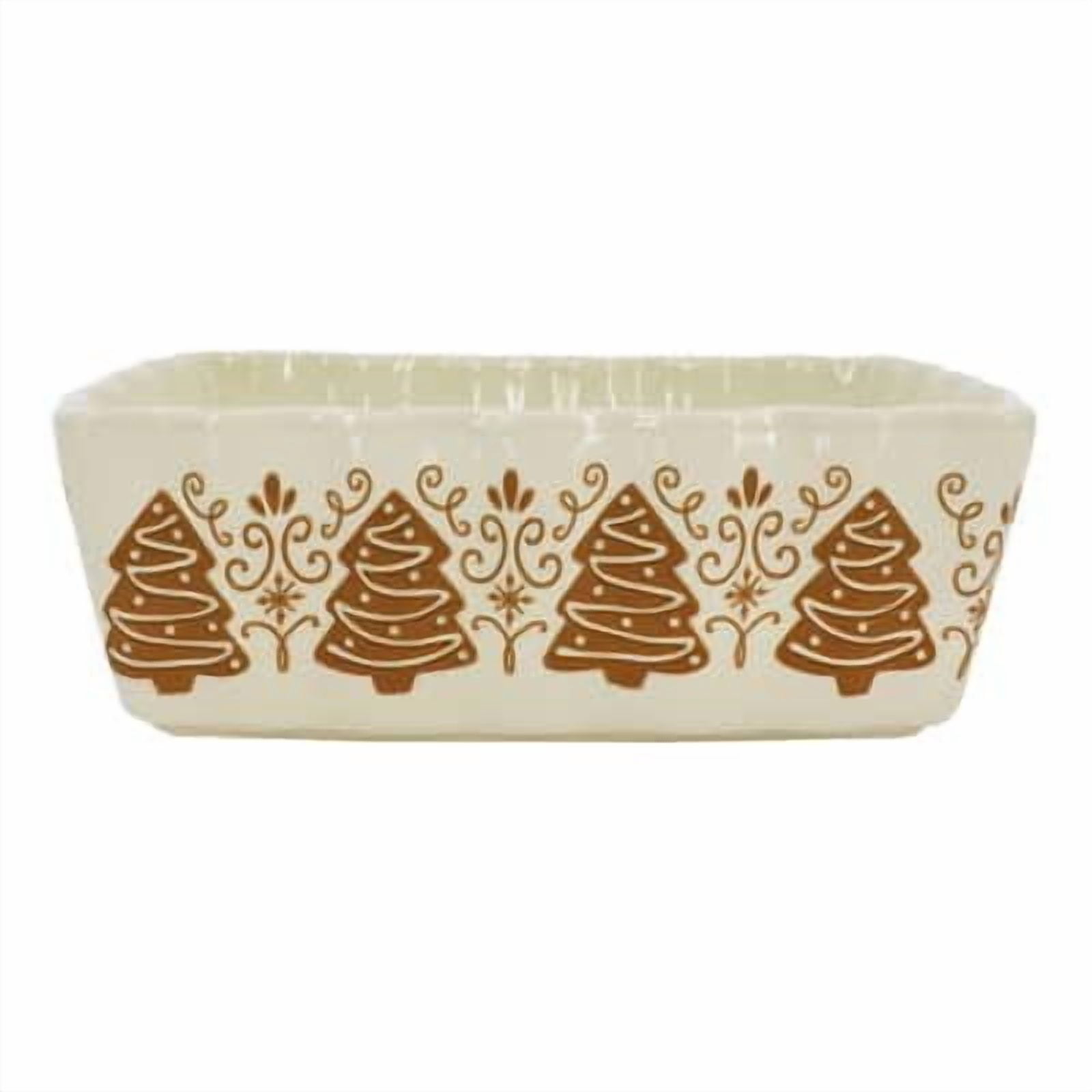 8" x 4.5" Gingerbread Tree Ceramic Baking Dish by Ashland - Holiday and Christmas Home Decor