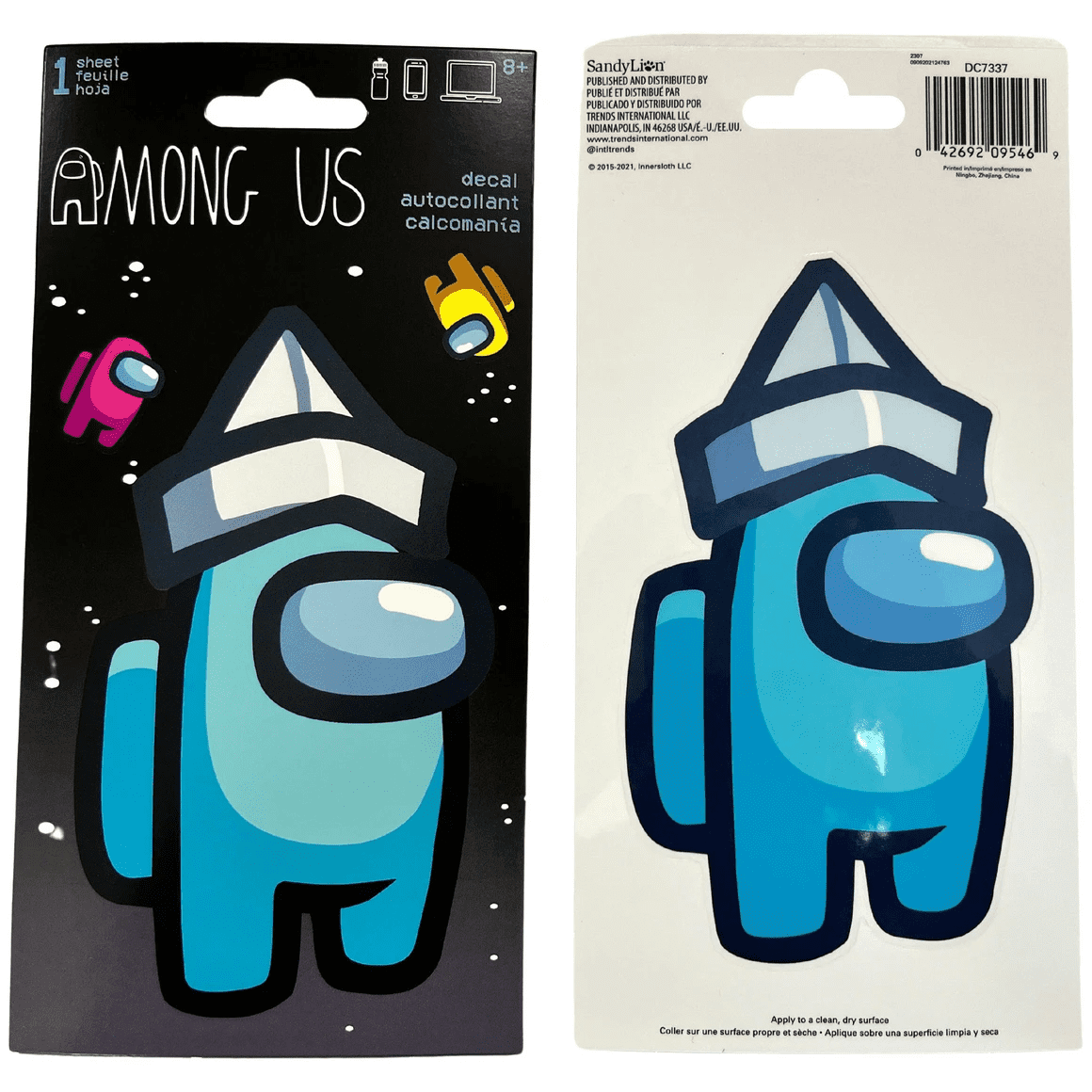 8 in x 4 in Among Us Adhesive Decal Sticker, Durable Vinyl, Versatile for Laptops, Bottles, Notebooks, Car Windows, Secure Adhesive, Belongings with Fun, Unique Design, Easy Application