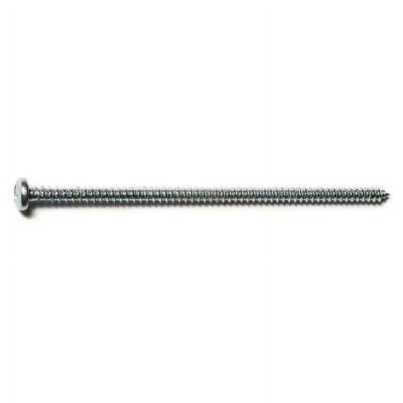 #8 x 4" Zinc Plated Steel Phillips Pan Head Sheet Metal Screws (100 pcs.)