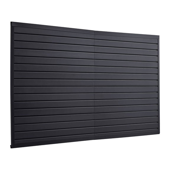 8 x 4 ft Slat Wall Paneling PVC Black Garage Slatwall with Modular Design