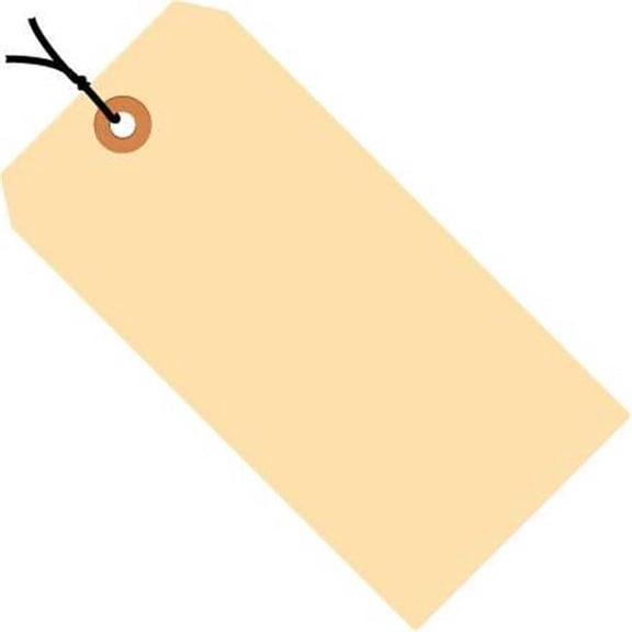 8 x 4 in. Manilla 13 Point Shipping Tags - Pre-Strung - Pack of 500
