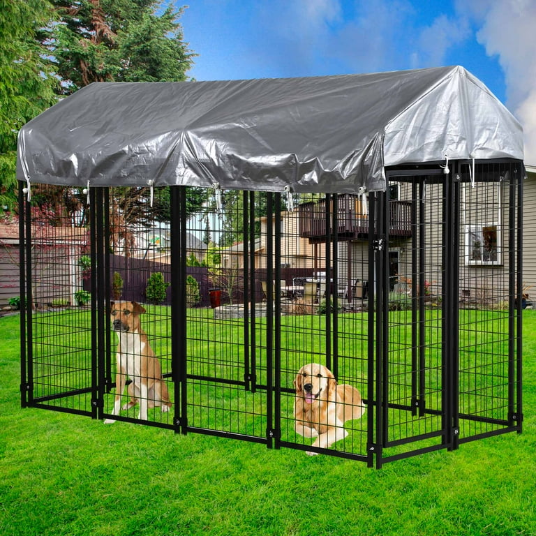 Large Dog Kennel, 8x4x6 Ft, UV Protected Waterproof Outdoor