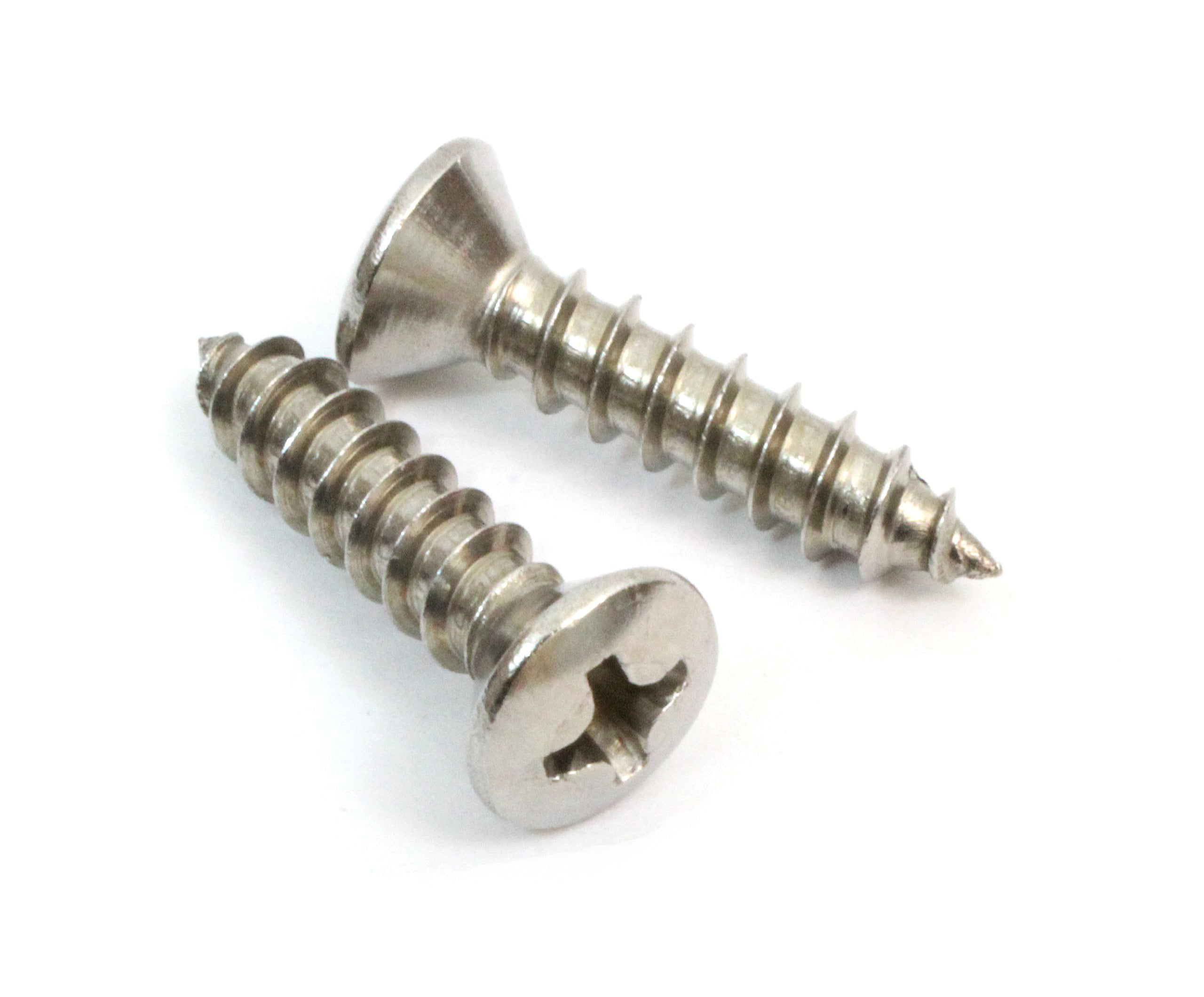 #8 x 5/8" Stainless Steel (100pc) Oval Head Wood Screws 18-8 (304) Stainless Choose Size & Type by Bolt Dropper