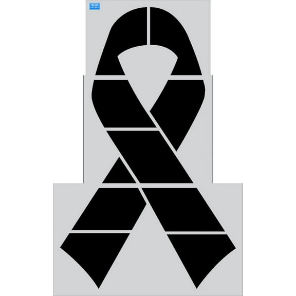 8' x 5' Awareness Ribbon 3 pcs Athletic Marking Track & Field Stencil Thickness: .60