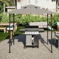 8'x 5' Grill Gazebo Canopy, Outdoor BBQ Gazebo Shelter with Hooks & 2