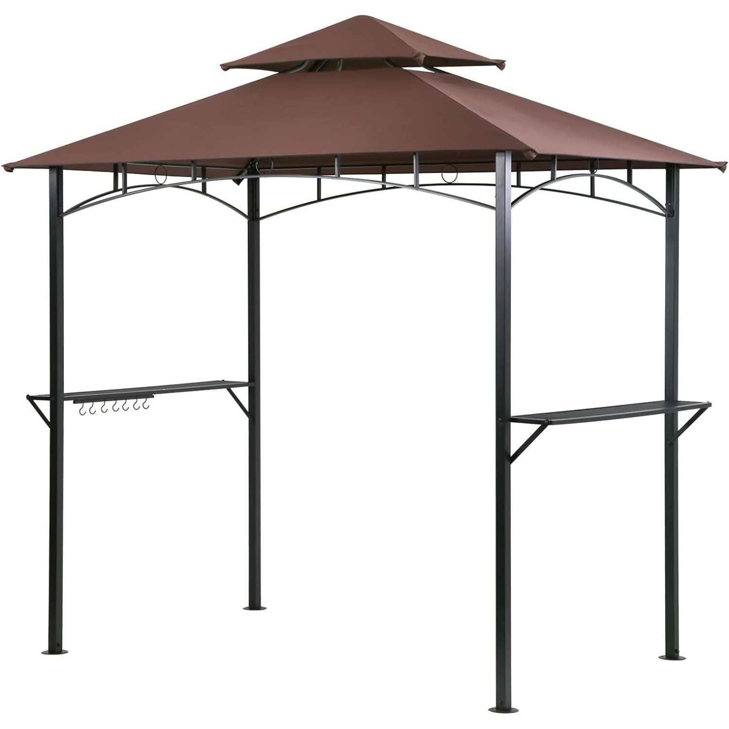 8'x 5' Grill Gazebo Grill Canopy Double Tiered BBQ Gazebo Outdoor BBQ