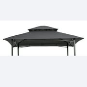 8 x 5 Replacement Gazebo Canopy Top Double Tiered Patio Cover Outdoor Garden Roof Sunshade,Gray