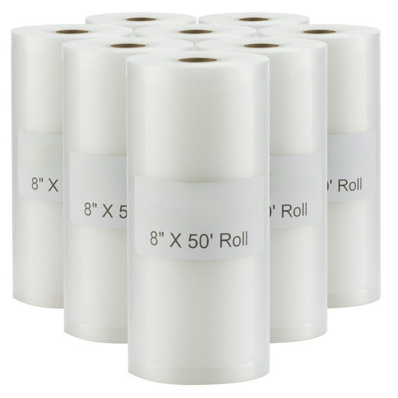 8" x 50' Vacuum Seal Bags Roll for FoodSaver - Buy More, Save More!!, BPA-Free Plastic