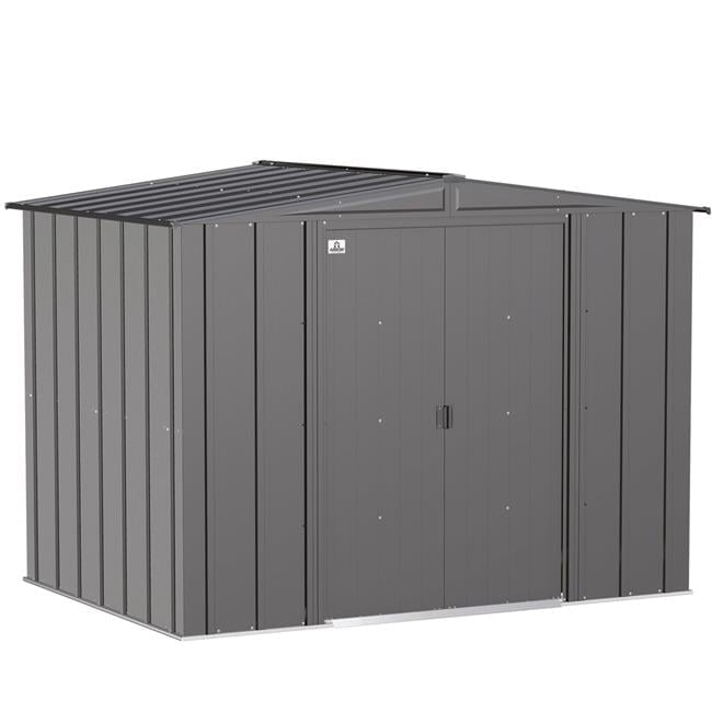 8 ft. x 6 ft. Charcoal Galvanized Steel Storage Shed Kit