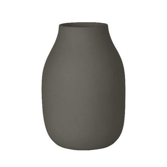 8 x 6 in. Colora Porcelain Vase, Steel Grey