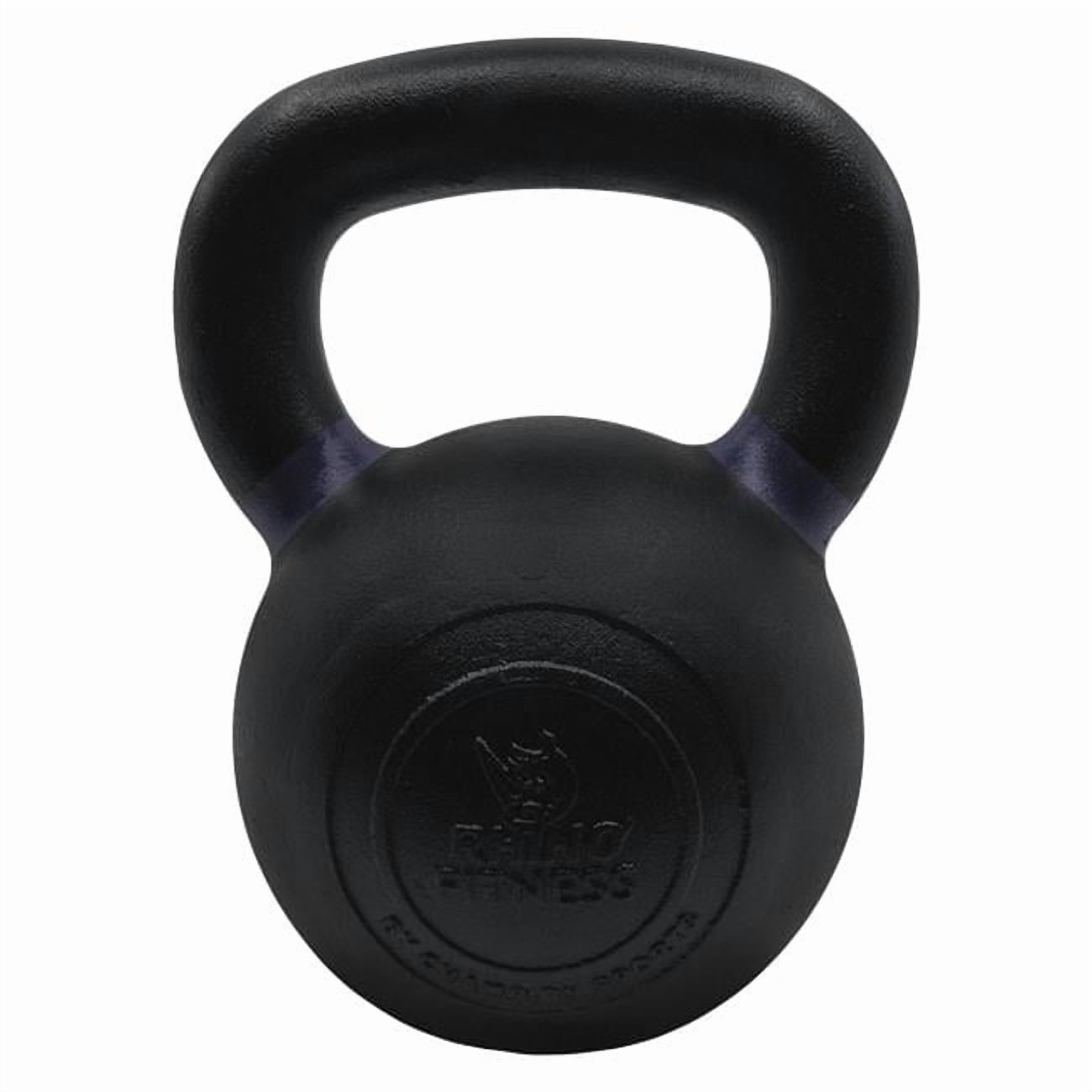 8 x 6 x 10 in. 45 lbs Iron Kettlebell with Purple Handles