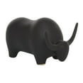 thumbnail image 1 of 8" x 7" Black Ceramic Bull Sculpture, by DecMode, 1 of 8