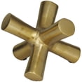 thumbnail image 1 of 8" x 7" Gold Aluminum Jack Abstract Sculpture, by DecMode, 1 of 7