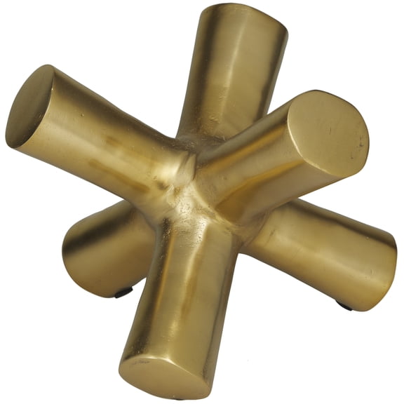 8" x 7" Gold Aluminum Jack Abstract Sculpture, by DecMode