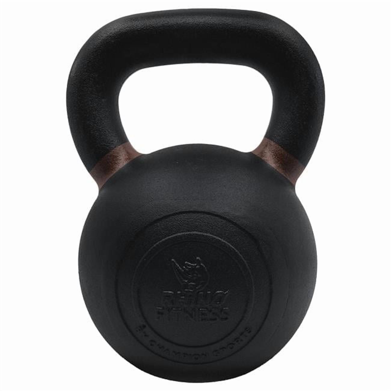 8 x 7 x 11 in. 60 lbs Iron Kettlebell with Brown Handles