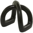 thumbnail image 1 of 8" x 8" Black Porcelain Arched Abstract Sculpture, by CosmoLiving by Cosmopolitan, 1 of 7