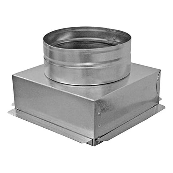 8" x 8" Ceiling Box, w/ 8" Round Collar - Connects Register Vent and Diffuser HVAC