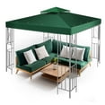 thumbnail image 1 of Gazebo Cover Replacement Canopy Top 8x8 Ft (2.4m x 2.4m) - Double Tier Top Canopy Cover Replacement with UV30+, Dirt, Water Resistant for Outdoor, Sunshade, Garden, Patio, Pavilion (Green), 1 of 8