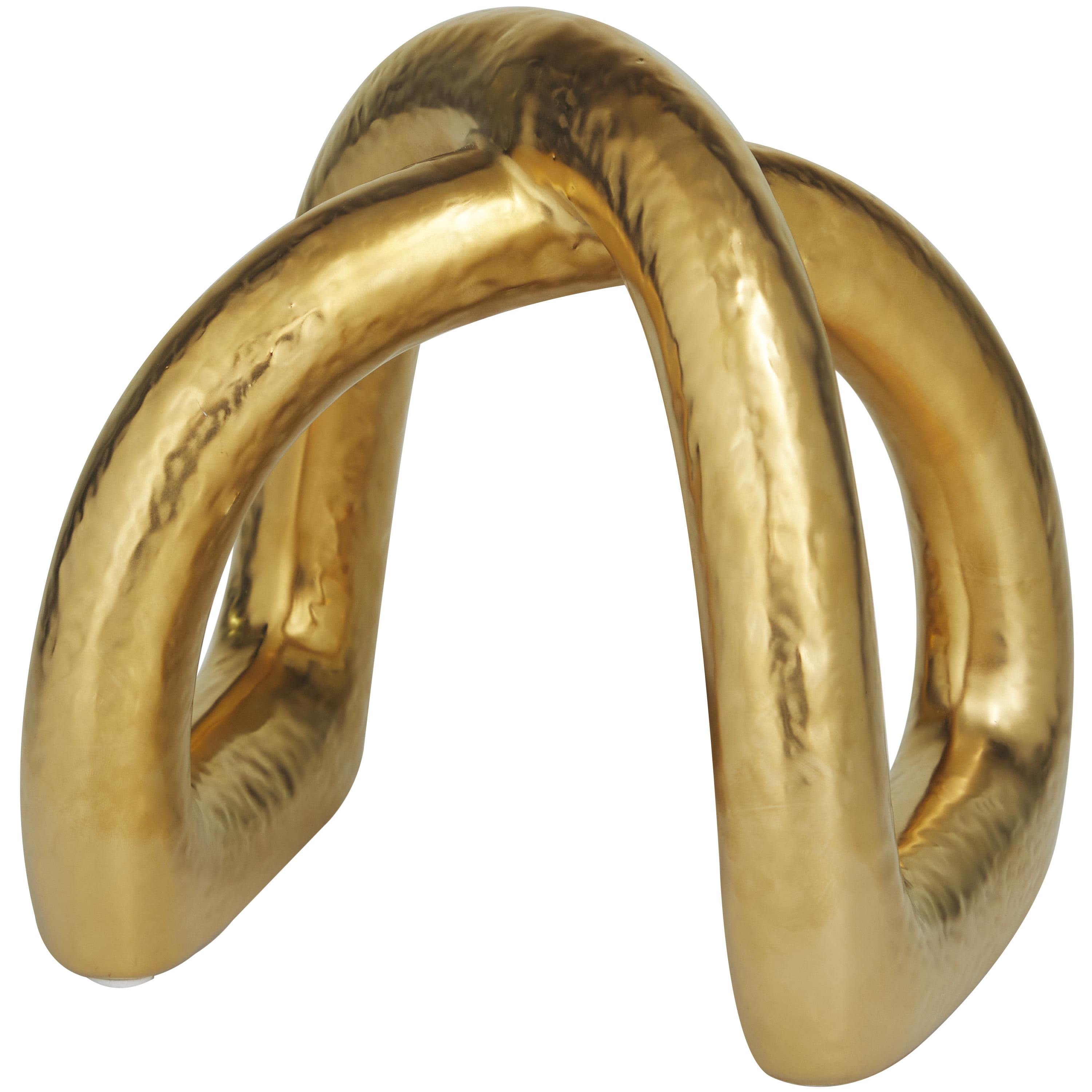 8" x 8" Gold Porcelain Arched Abstract Sculpture, by CosmoLiving by Cosmopolitan