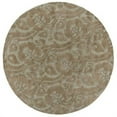 thumbnail image 1 of 8' x 8' Round Area Rug Pussywillow Gray/Stone Color Hand Tufted in India "Natura Collection" Outdoor, 1 of 3