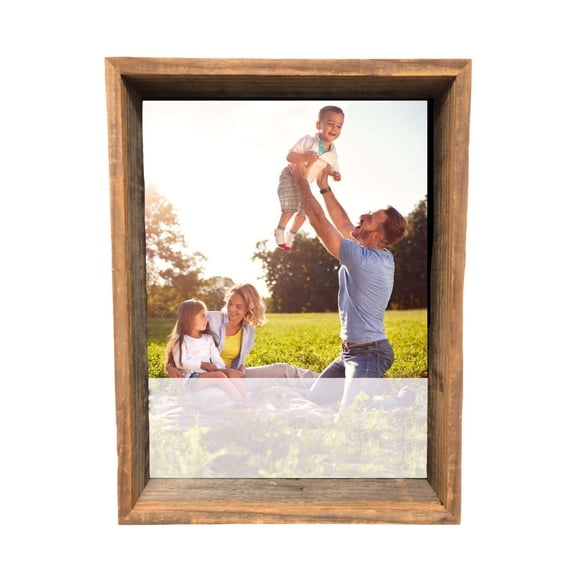 8 x 8 Rustic Farmhouse Gray Wood shadow box Frame
