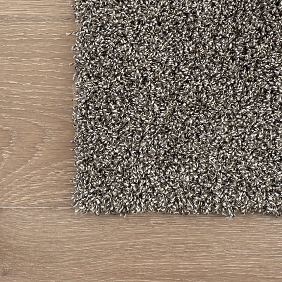 [8" x 8" Sample] 'Plush' Residential Luxury Carpet Tiles / Squares - Dark Gray - DIY, Seamless, High-Density Pad, Machine Washable (1 sample/pack)