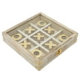 thumbnail image 1 of 8" x 8" Wooden Tic-Tac-Toe Board Contemporary Decorative Tic Tac Toe Game in Case Accent for Home or Office Unique, 1 of 8