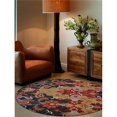 thumbnail image 1 of 8 x 8 ft. Floral Hand Tufted Wool Round Area Rug, Multi Color, 1 of 1