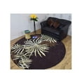 thumbnail image 1 of 8 x 8 ft. Hand Tufted Wool Floral Round Area Rug, Brown, 1 of 1