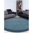 thumbnail image 1 of 8 x 8 ft. Solid Blue Hand Tufted Wool Round Area Rug, 1 of 1