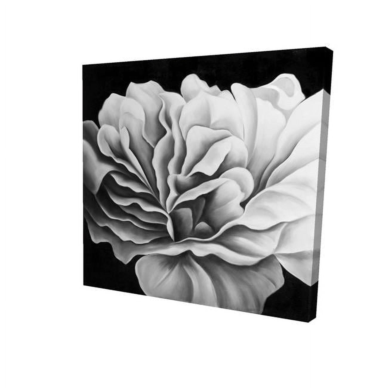 8 x 8 in. Beautiful Black & White FlowerPrint on Canvas