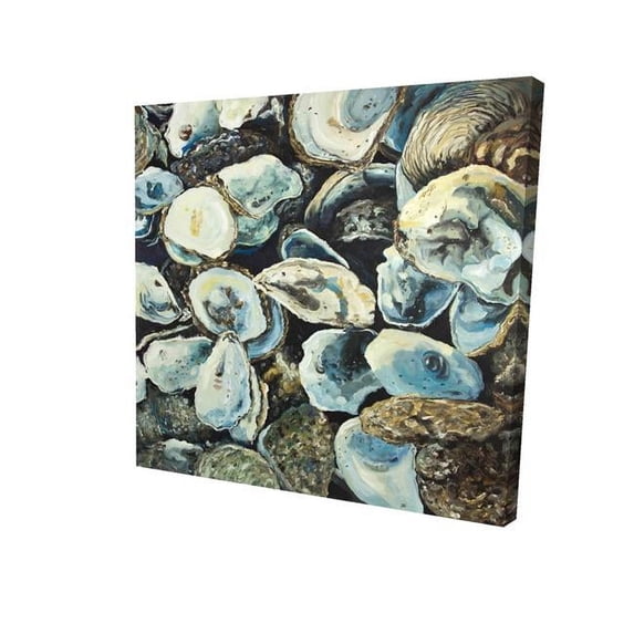 8 x 8 in. Oyster Shells-Print on Canvas