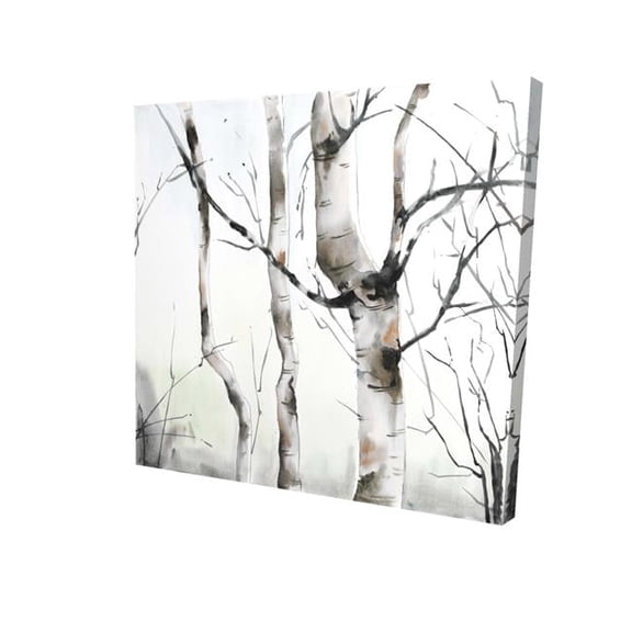 8 x 8 in. Three Birches Trees-Print on Canvas