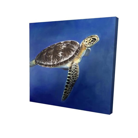 8 x 8 in. Turtle in the Ocean-Print on Canvas
