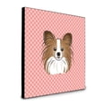 thumbnail image 1 of 8 x 8 x 0.625 in. Checkerboard Pink Papillon Artwork Panel Wall Decor, 1 of 1