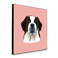 thumbnail image 1 of 8 x 8 x 0.625 in. Checkerboard Pink Saint Bernard Artwork Panel Wall Decor, 1 of 1