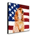 thumbnail image 1 of 8 x 8 x 0.625 in. Cocker Spaniel Patriotic Artwork Panel Wall Decor, 1 of 1