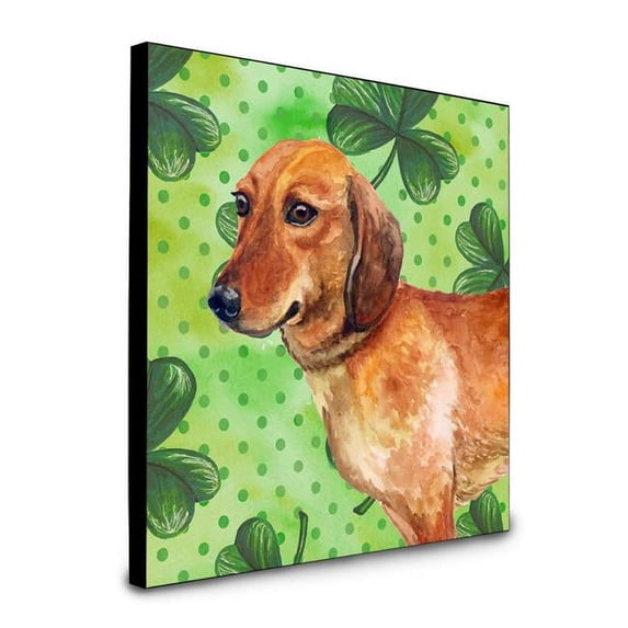 8 x 8 x 0.625 in. Dachshund St Patricks Artwork Panel Wall Decor