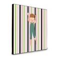 thumbnail image 1 of 8 x 8 x 0.625 in. Dancer Bikatard Brown Hair Artwork Panel Wall Decor, 1 of 1