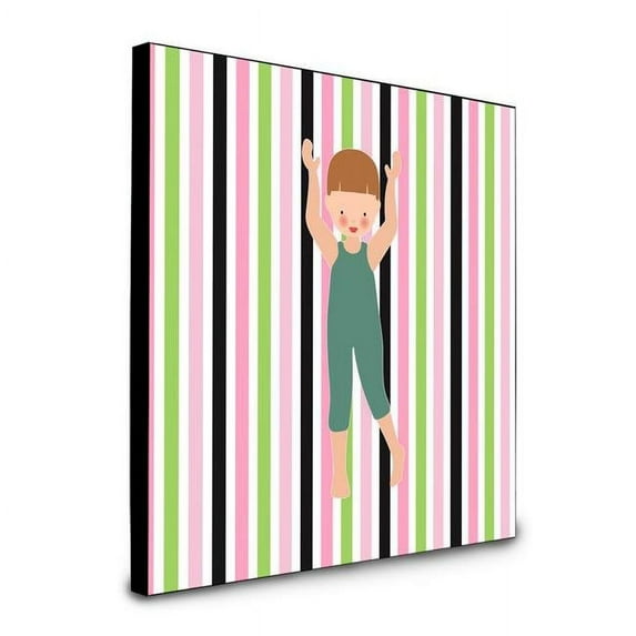 8 x 8 x 0.625 in. Dancer Bikatard Brown Hair Artwork Panel Wall Decor
