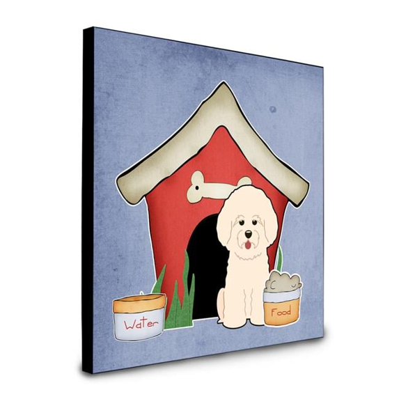 8 x 8 x 0.625 in. Dog House Collection Bichon Frise Artwork Panel Wall Decor