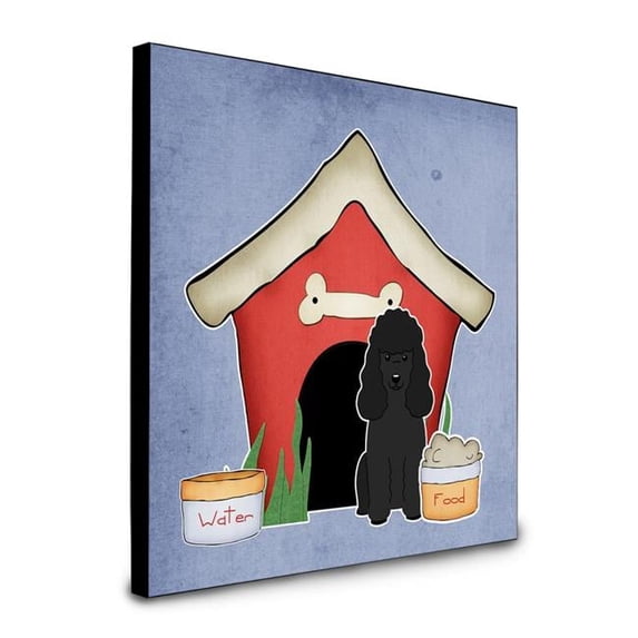 8 x 8 x 0.625 in. Dog House Collection Poodle Black Artwork Panel Wall Decor