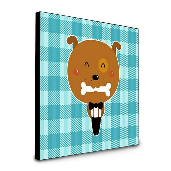 8 x 8 x 0.625 in. Dog in Tuxedo Artwork Panel Wall Decor