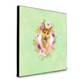 thumbnail image 1 of 8 x 8 x 0.625 in. German Shepherd No.2 Green Flowers Artwork Panel Wall Decor, 1 of 1