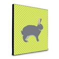 thumbnail image 1 of 8 x 8 x 0.625 in. Giant Chinchilla Rabbit Green Artwork Panel Wall Decor, 1 of 1