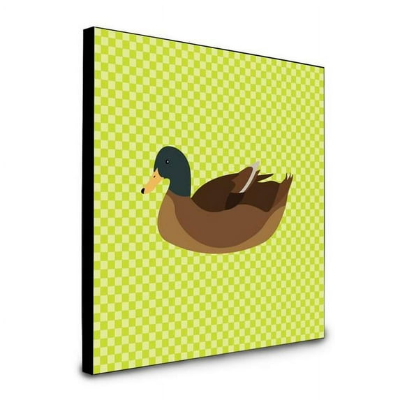 8 x 8 x 0.625 in. Khaki Campbell Duck Green Artwork Panel Wall Decor