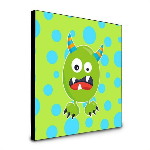 8 x 8 x 0.625 in. Little Monster Greenie Doodle Artwork Panel Wall Decor