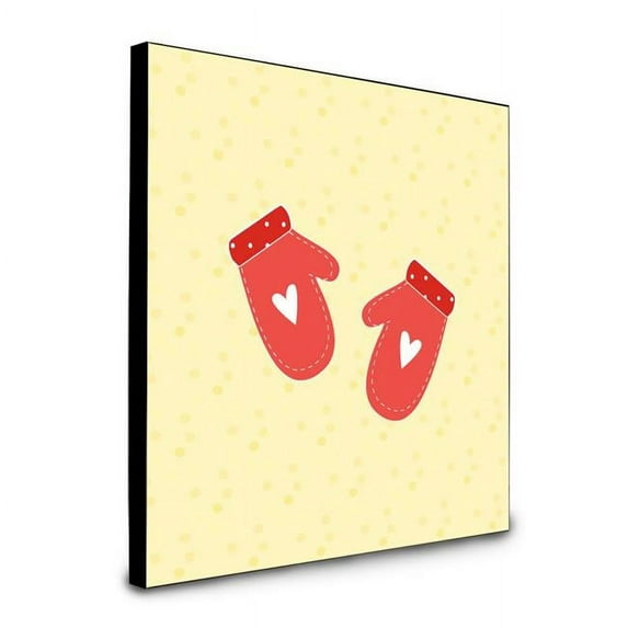 8 x 8 x 0.625 in. Oven Mitts on Yellow Artwork Panel Wall Decor