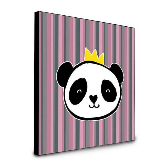 8 x 8 x 0.625 in. Panda Bear Queen Artwork Panel Wall Decor