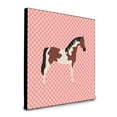 thumbnail image 1 of 8 x 8 x 0.625 in. Pinto Horse Pink Check Artwork Panel Wall Decor, 1 of 1